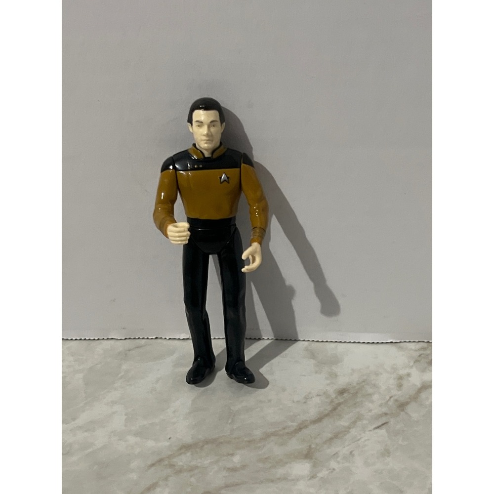 Vintage Star Trek TNG Data Action Figure Lt Commander Gold Uniform 4.75in